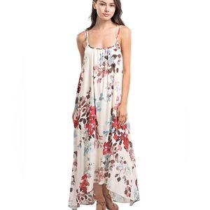 148. Lovestitch Berry Sky High-Low Strappy Back Maxi Dress One Size NWT